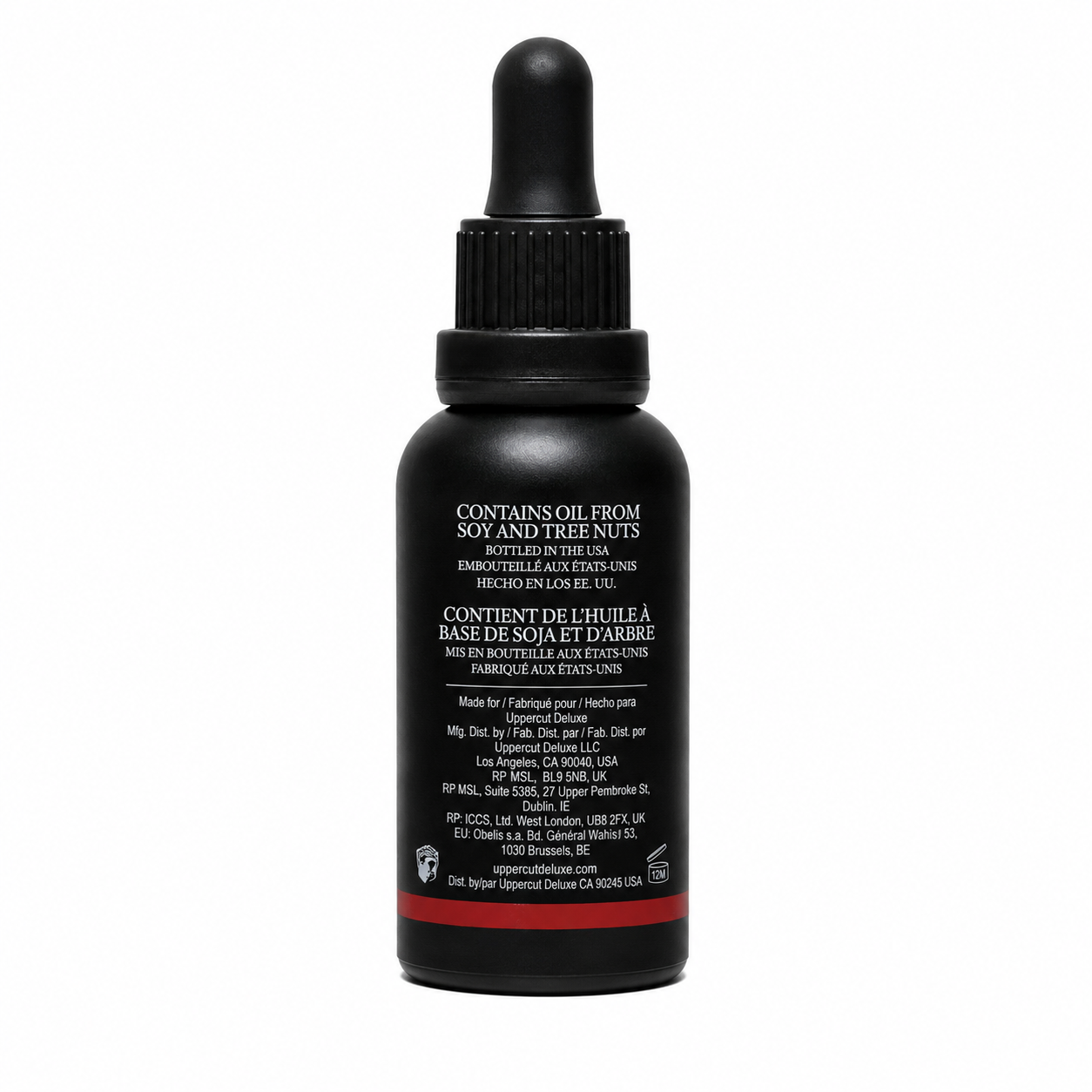 Uppercut Deluxe Beard Oil 30ml Rear Bottle