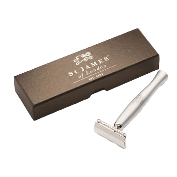 St James of London Cheeky B'Stard DE Safety Razor - Brushed Metal