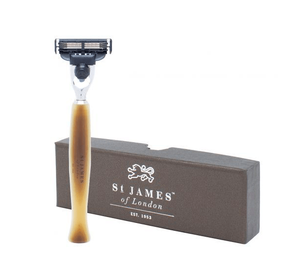 St James of London Cheeky B'Stard Mach 3 Razor - Horn