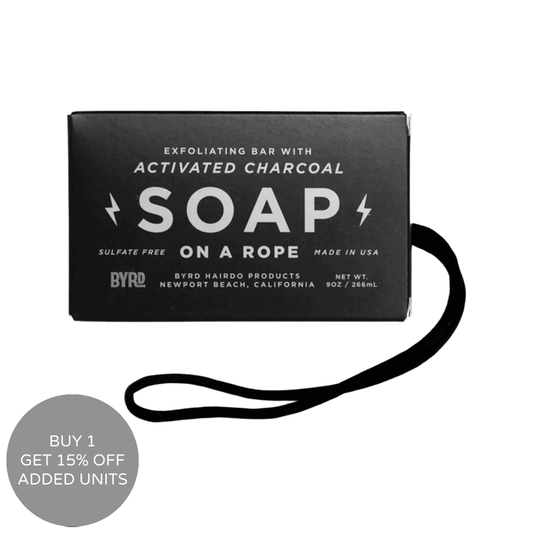 Byrd Activated Charcoal Soap on a Rope 266ML