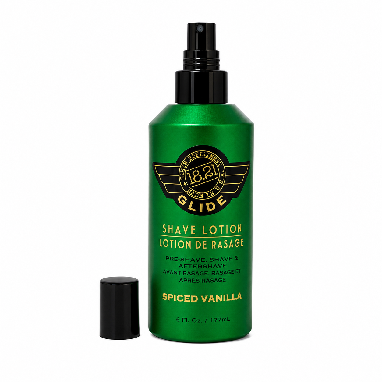 18.21 Man Made Spiced Vanilla Shaving Glide 177ml Open