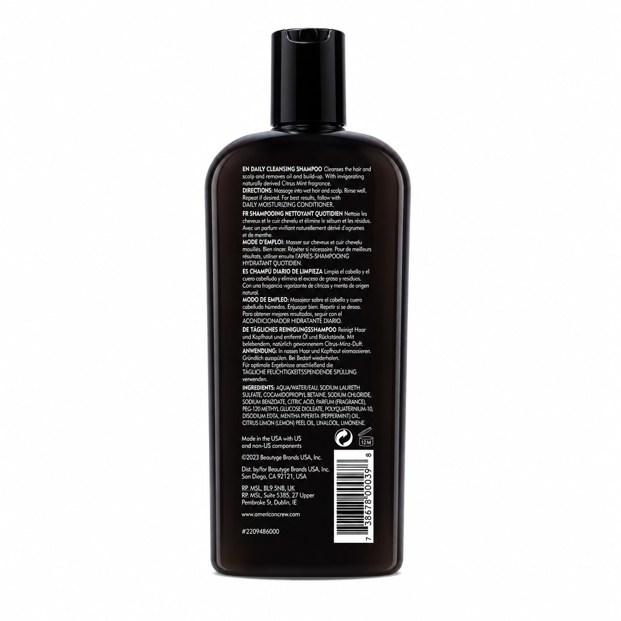 American Crew Daily Cleansing Shampoo 250ml Ingredients