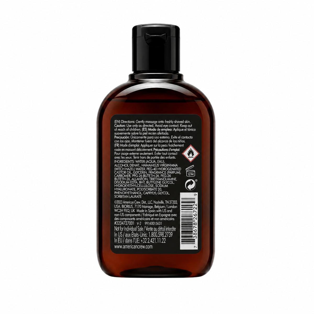 American Crew Revitalising Toner 150ml Rear 