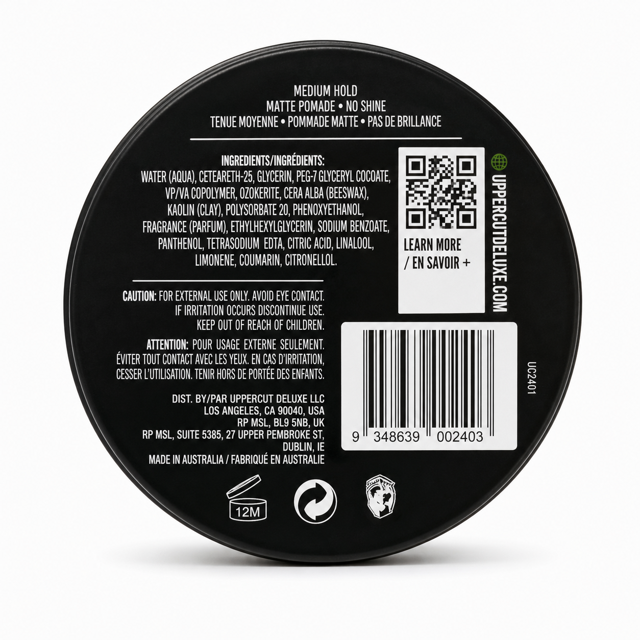 Uppercut Deluxe Matte Pomade 100g