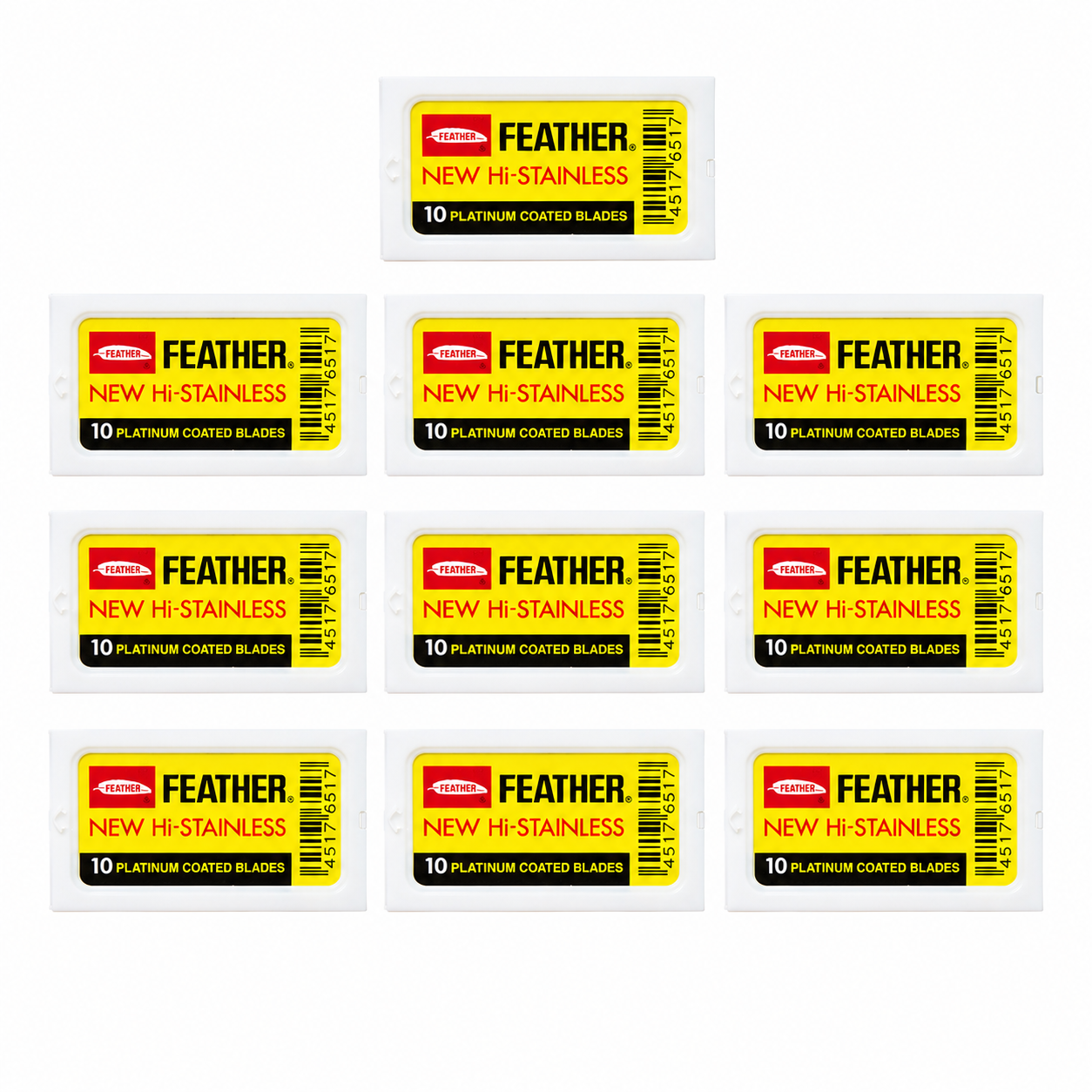 Feather New Hi-Stainless Steel Blades 100 Pack 