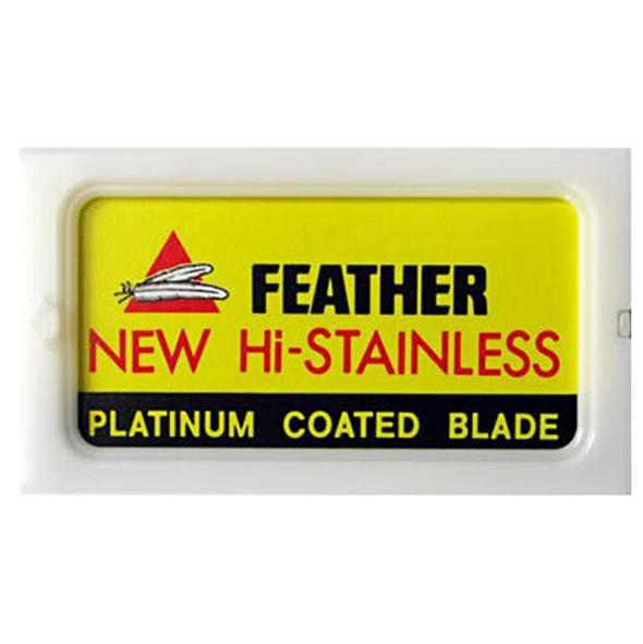 Feather New Hi-Stainless platinum-coated 10 Blades Pack 