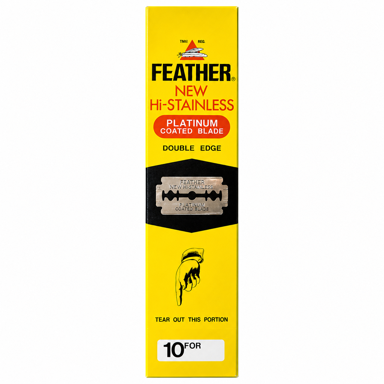 Feather New Hi-Stainless platinum-coated 200 Blades Pack 