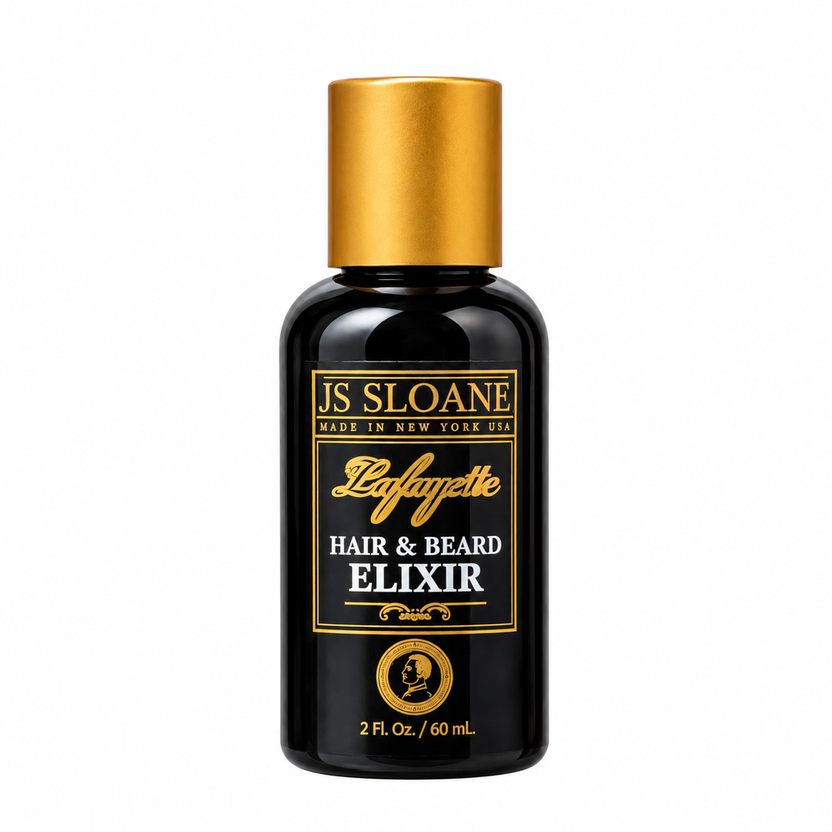 JS Sloane Lafayette Hair & Beard Elixir 60ml Rear Bottle 