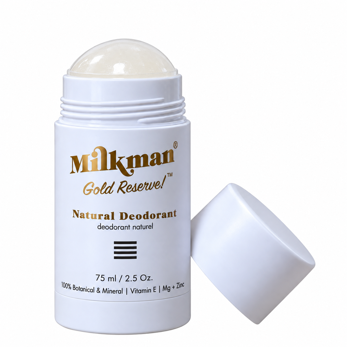 Milkman Natural Deodorant Gold Reserve 75ml Open 