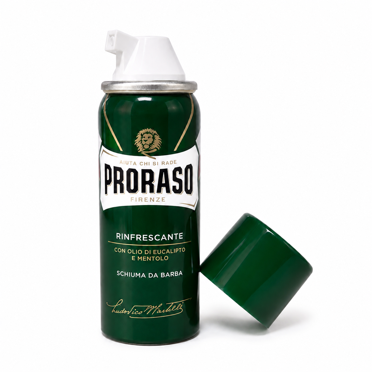 Proraso Eucalyptos & Mentol Refresh Travel Shaving Foam 50ml Open Lid